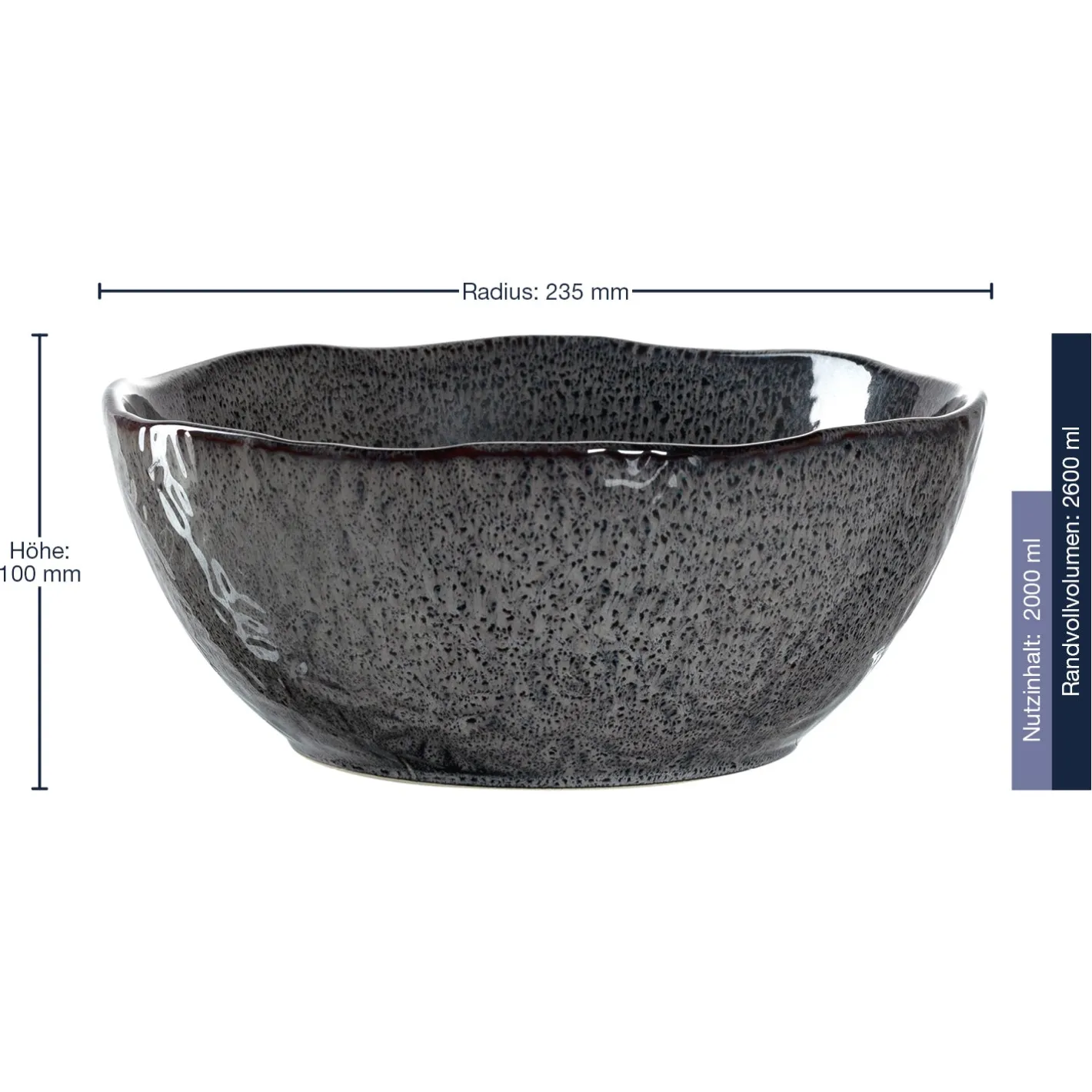 Keramikschale MATERA 24 cm anthrazit*LEONARDO Clearance