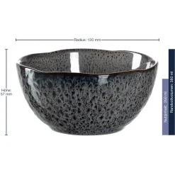 Keramikschale MATERA 12 cm anthrazit 6er-Set*LEONARDO Sale