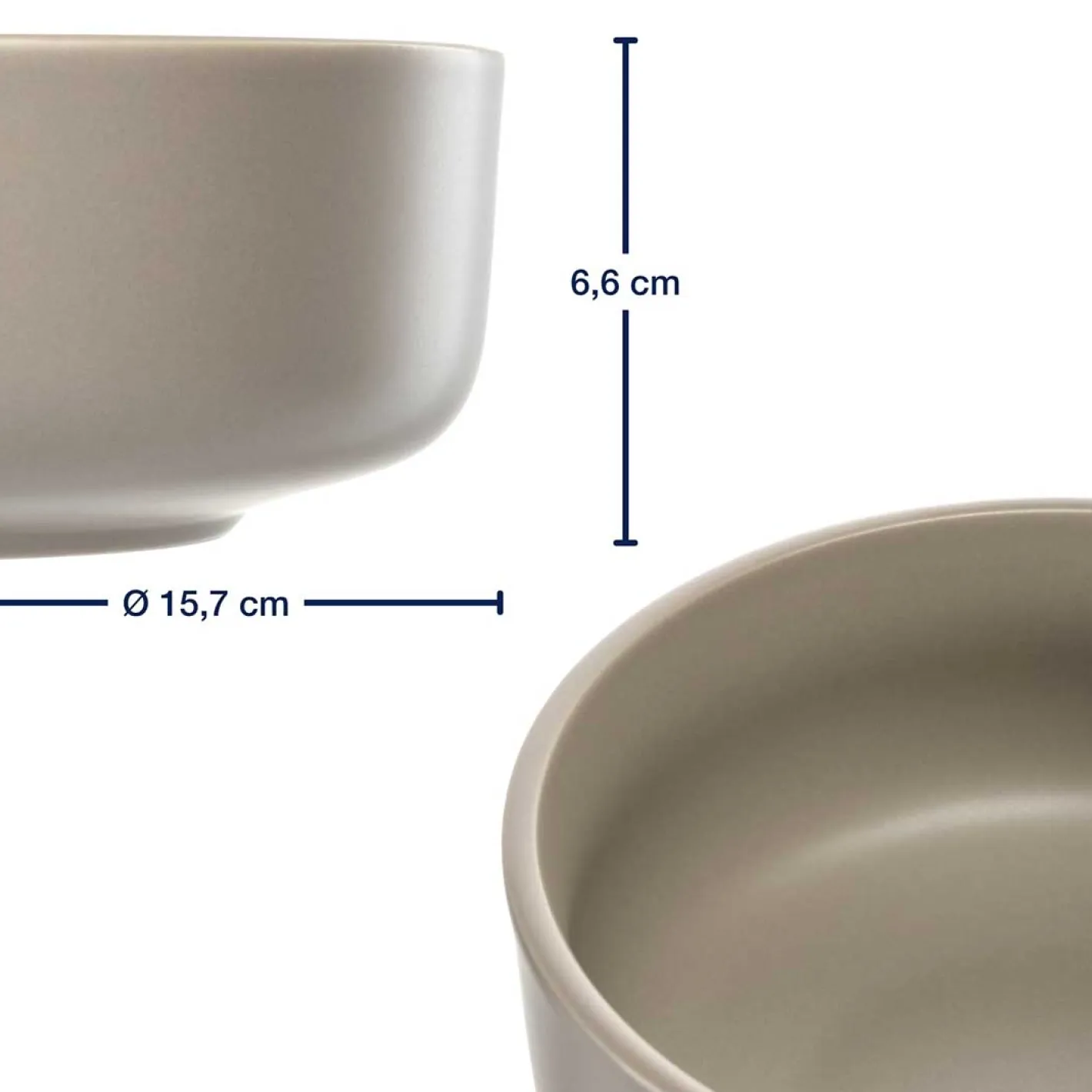 Keramikschale ROMA 16 cm beige 6er-Set*LEONARDO Outlet