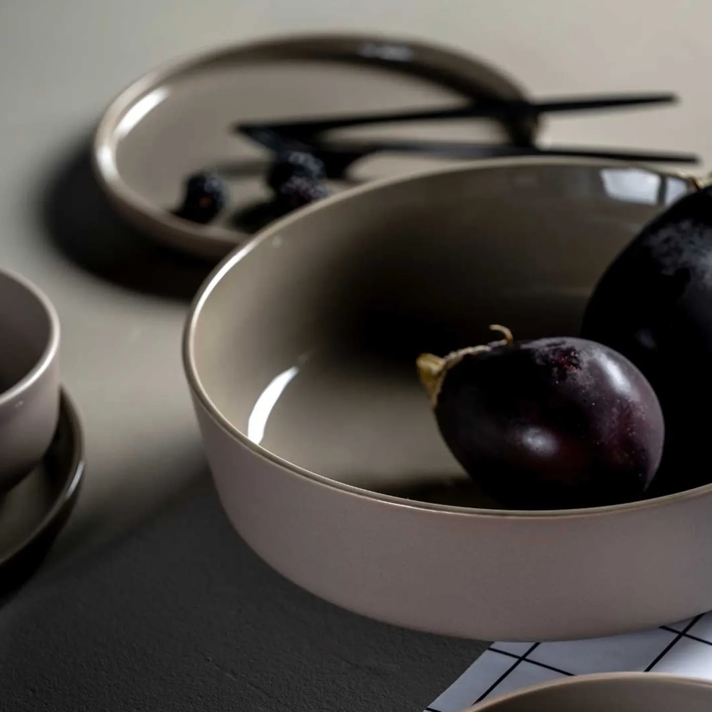 Keramikschale ROMA 30 cm taupe*LEONARDO Clearance