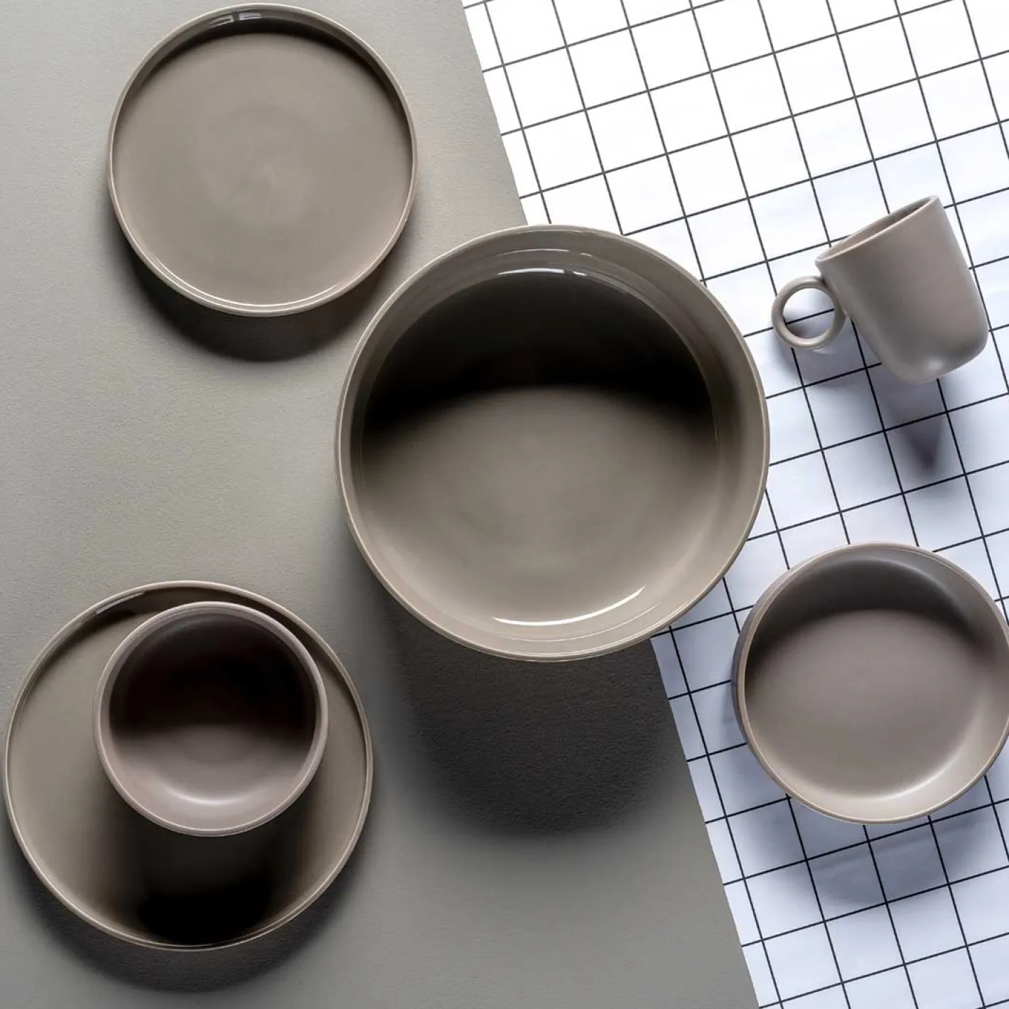 Keramikschale ROMA 30 cm taupe*LEONARDO Clearance