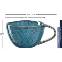 Keramiktasse MATERA 290 ml blau 4er-Set*LEONARDO Outlet