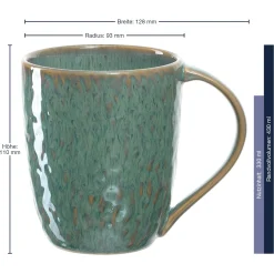 Keramiktasse MATERA 430 ml grün 6er-Set*LEONARDO Hot