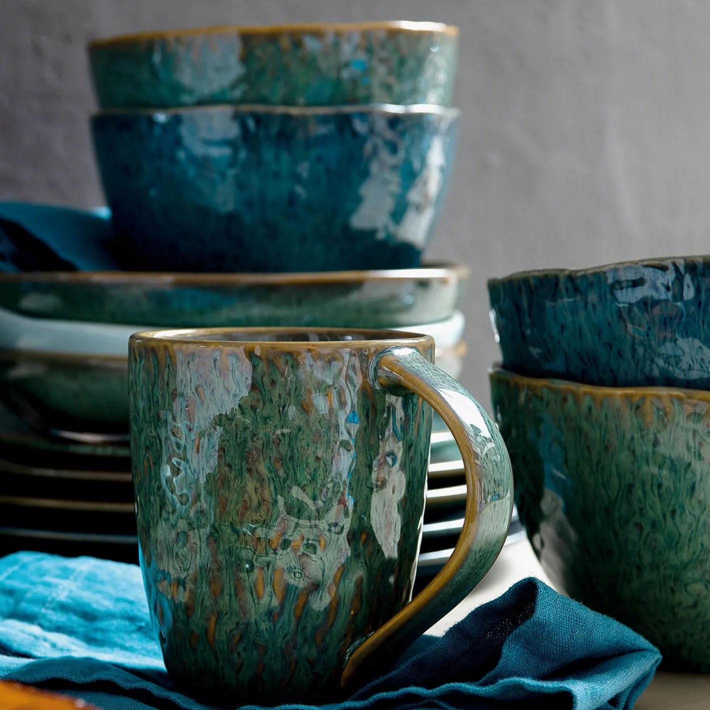 Keramiktasse MATERA 430 ml grün 6er-Set*LEONARDO Hot