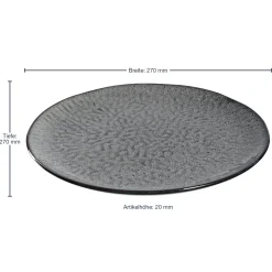 Keramikteller MATERA 27 cm anthrazit 6er-Set*LEONARDO Outlet
