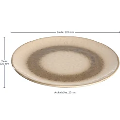 Keramikteller MATERA 23 cm beige 6er-Set*LEONARDO Clearance