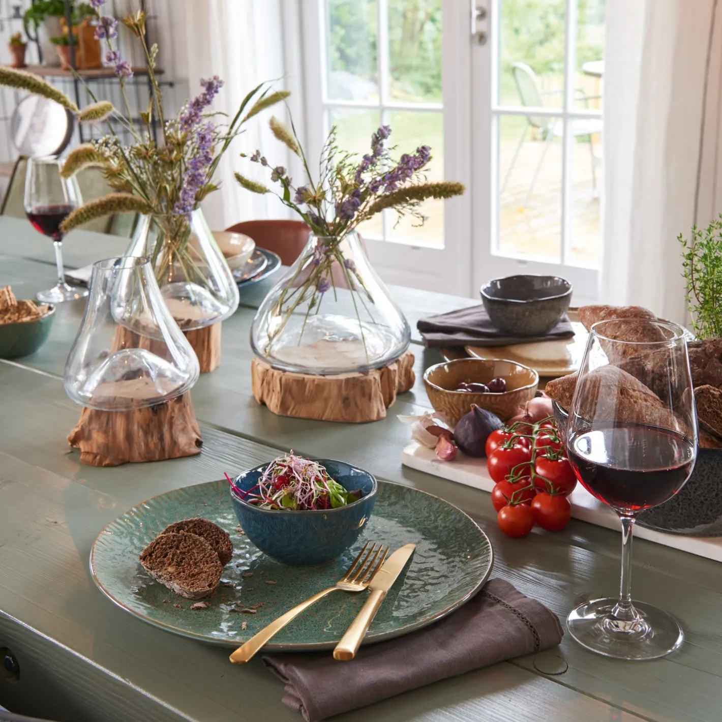 Keramikteller MATERA 32 cm grün*LEONARDO