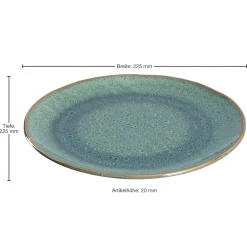 Keramikteller MATERA 23 cm grün 6er-Set*LEONARDO Best