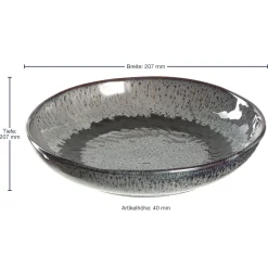 Keramikteller MATERA 21 cm anthrazit tief 6er-Set*LEONARDO Outlet