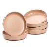 Keramikteller ROMA 20 cm apricot tief 6er-Set*LEONARDO Outlet