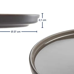 Keramikteller ROMA 27 cm taupe 6er-Set*LEONARDO Hot