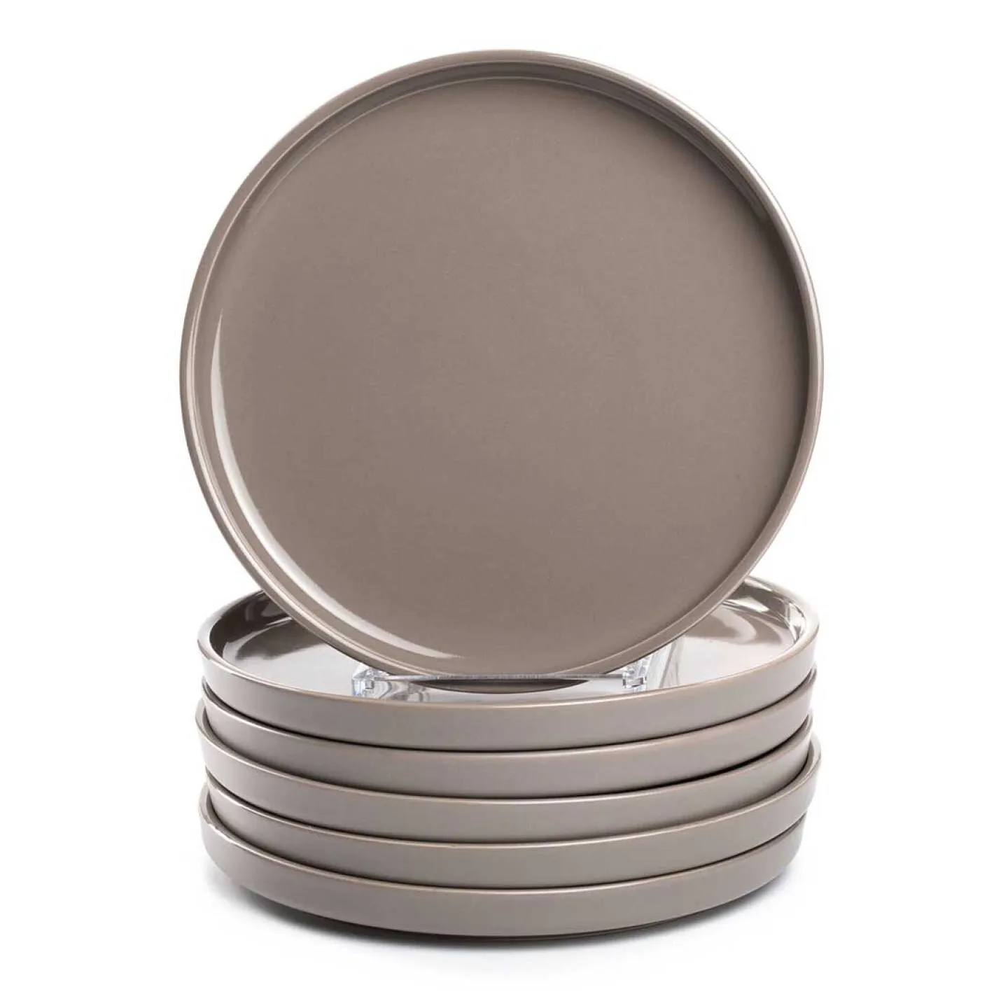 Keramikteller ROMA 22 cm taupe 6er-Set*LEONARDO Discount