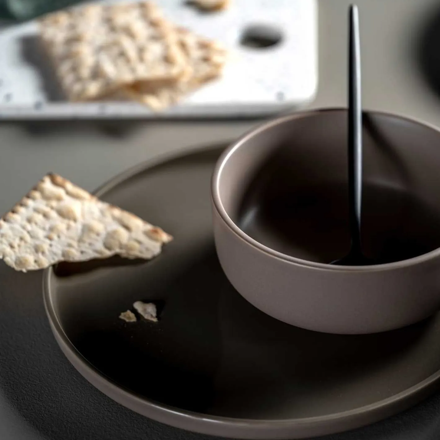 Keramikteller ROMA 22 cm taupe 6er-Set*LEONARDO Discount