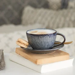 Keramikuntertasse MATERA 15 cm anthrazit 4er-Set*LEONARDO Best