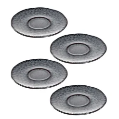 Keramikuntertasse MATERA 11 cm anthrazit 4er-Set*LEONARDO New