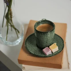 Keramikuntertasse MATERA 11 cm grün 4er-Set*LEONARDO