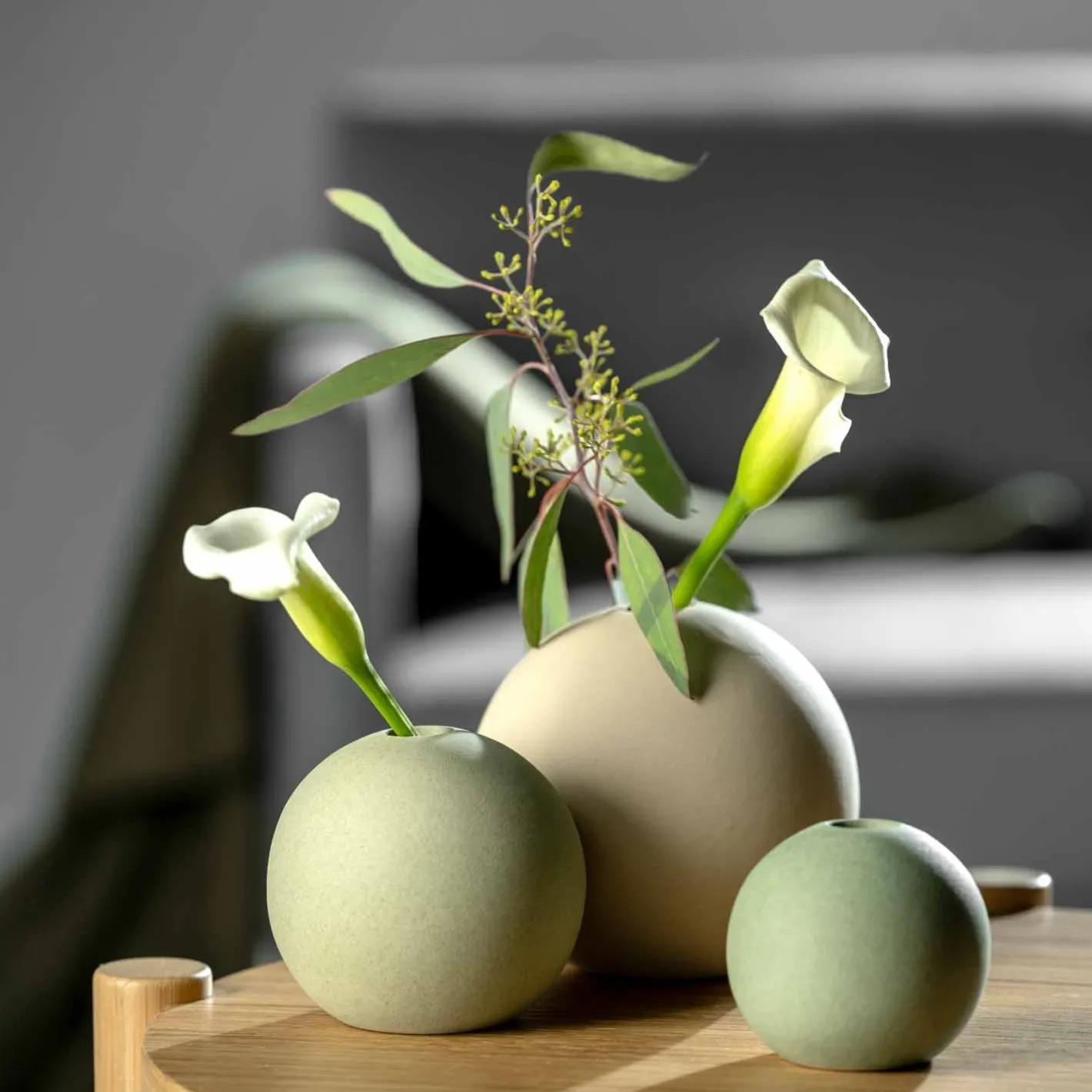 Keramikvase BOLLA 9 cm hellgrün*LEONARDO