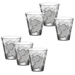 Kinderbecher BAMBINI OPTIC 215ml Elefant 6er-Set*LEONARDO Clearance