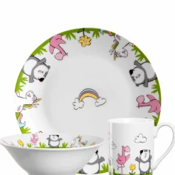 Kindergeschirr BAMBINI Einhorn/Panda/Flamingo 3-teilig*LEONARDO Discount
