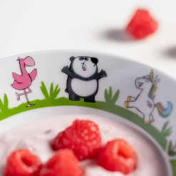 Kindergeschirr BAMBINI Einhorn/Panda/Flamingo 3-teilig*LEONARDO Discount