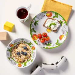 Kindergeschirr BAMBINI Krokodil/Elefant/Löwe 3-teilig*LEONARDO Online