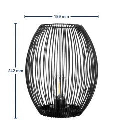 Laterne mit LED CASOLARE 24 cm schwarz*LEONARDO Outlet