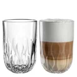 Latte Macchiato Glas GOCCE 380ml 3. Variante 2er-Set*LEONARDO Discount