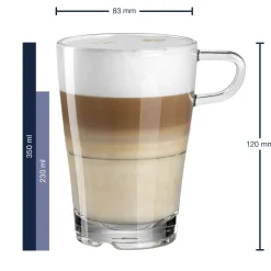 Latte Macchiato/Löffel SENSO 350 ml 4-teilig*LEONARDO Hot