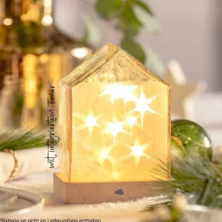 LED Haus 18 cm amber MAGICO*LEONARDO Online