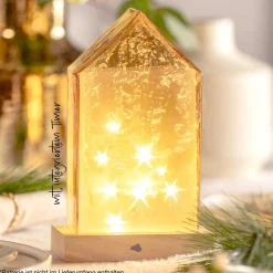 LED Haus 22 cm amber MAGICO*LEONARDO Best