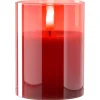 LED Kerze rot 10x8cm AUTENTICO*LEONARDO Best