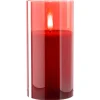 LED Kerze rot 15x8cm AUTENTICO*LEONARDO Clearance