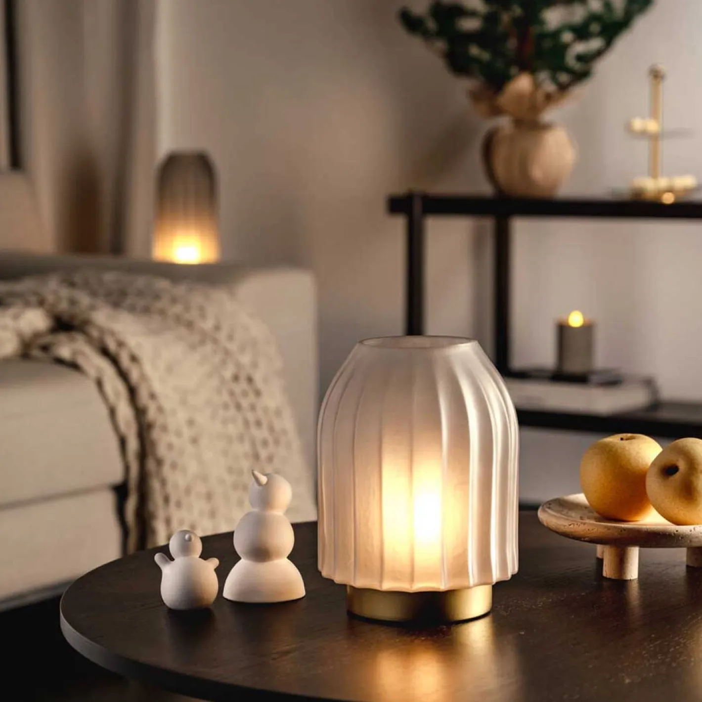 LED Lampe SILENZIO 22 cm grau satiniert*LEONARDO Best