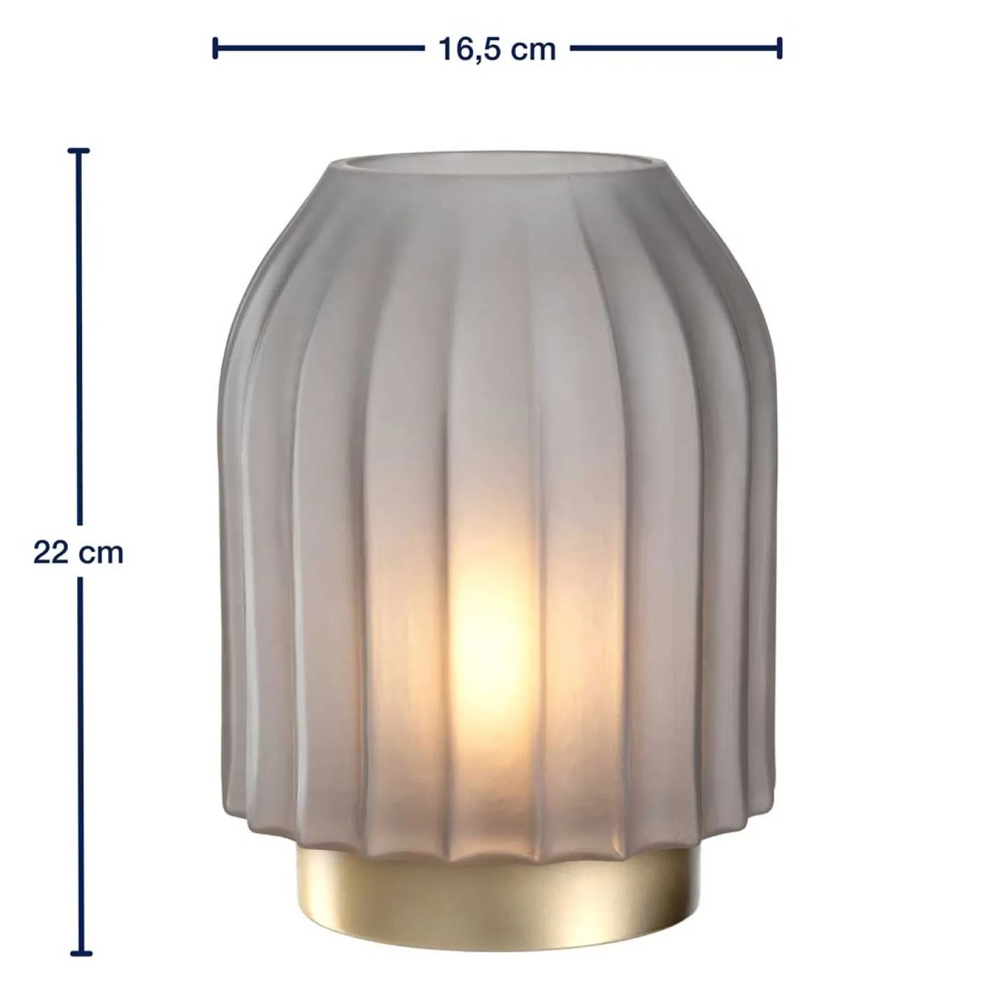 LED Lampe SILENZIO 22 cm grau satiniert*LEONARDO Best