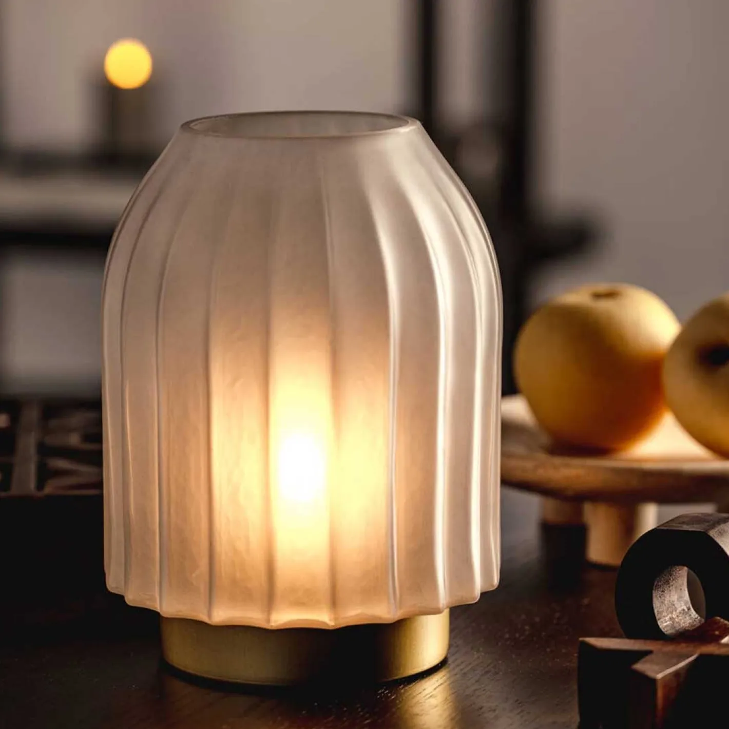 LED Lampe SILENZIO 22 cm grau satiniert*LEONARDO Best