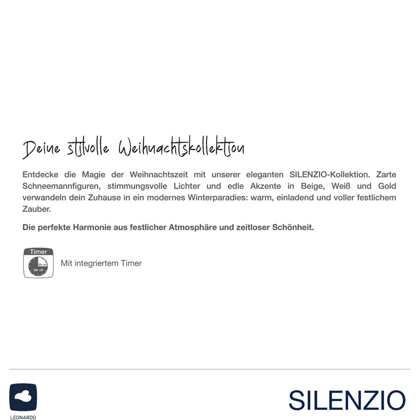 LED Lampe SILENZIO 22 cm grau satiniert*LEONARDO Best