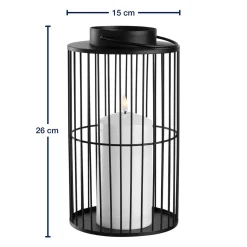 LED Laterne SILENZIO 26 cm schwarz*LEONARDO Online