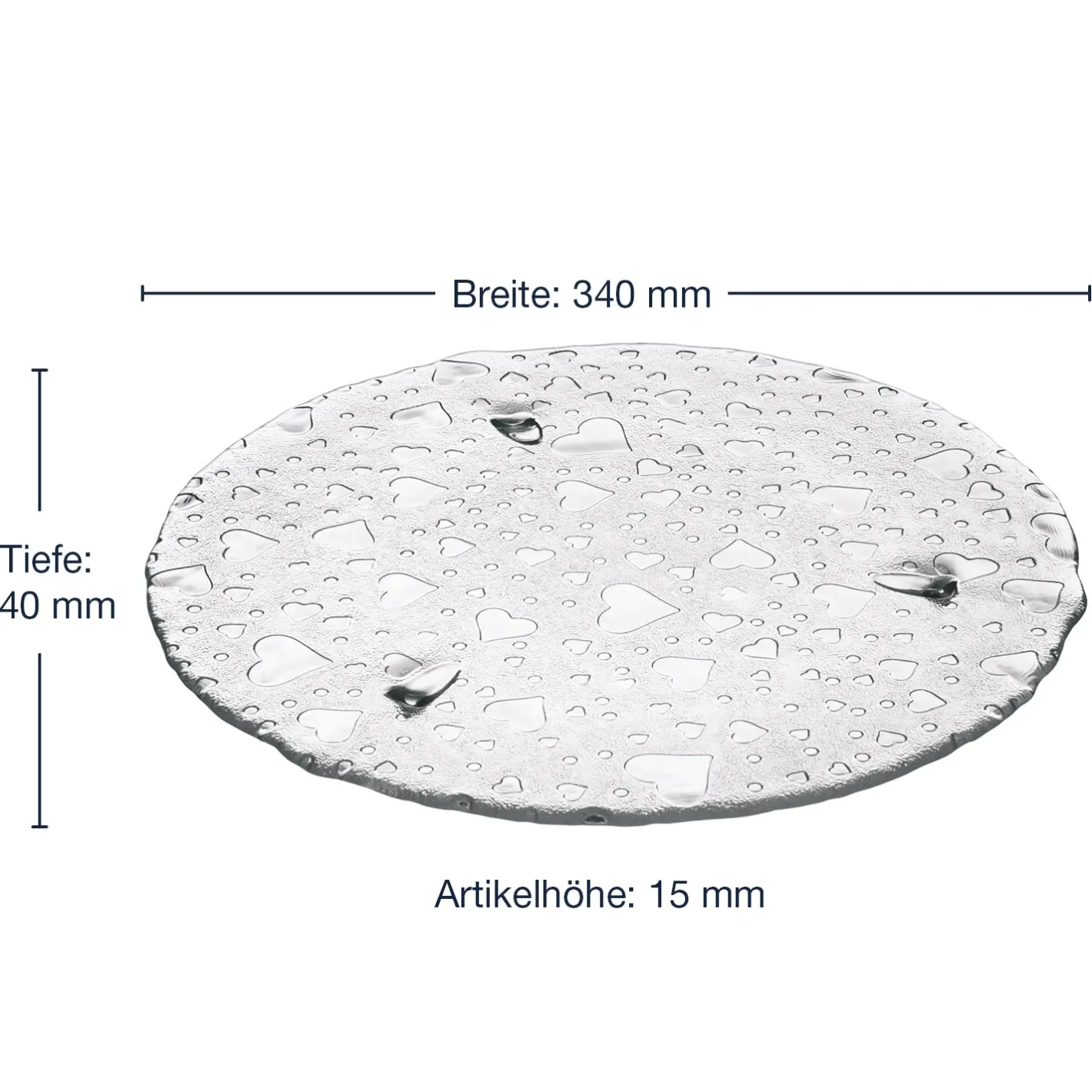 Platte HEART 34 cm mit Herzoptic*LEONARDO Online