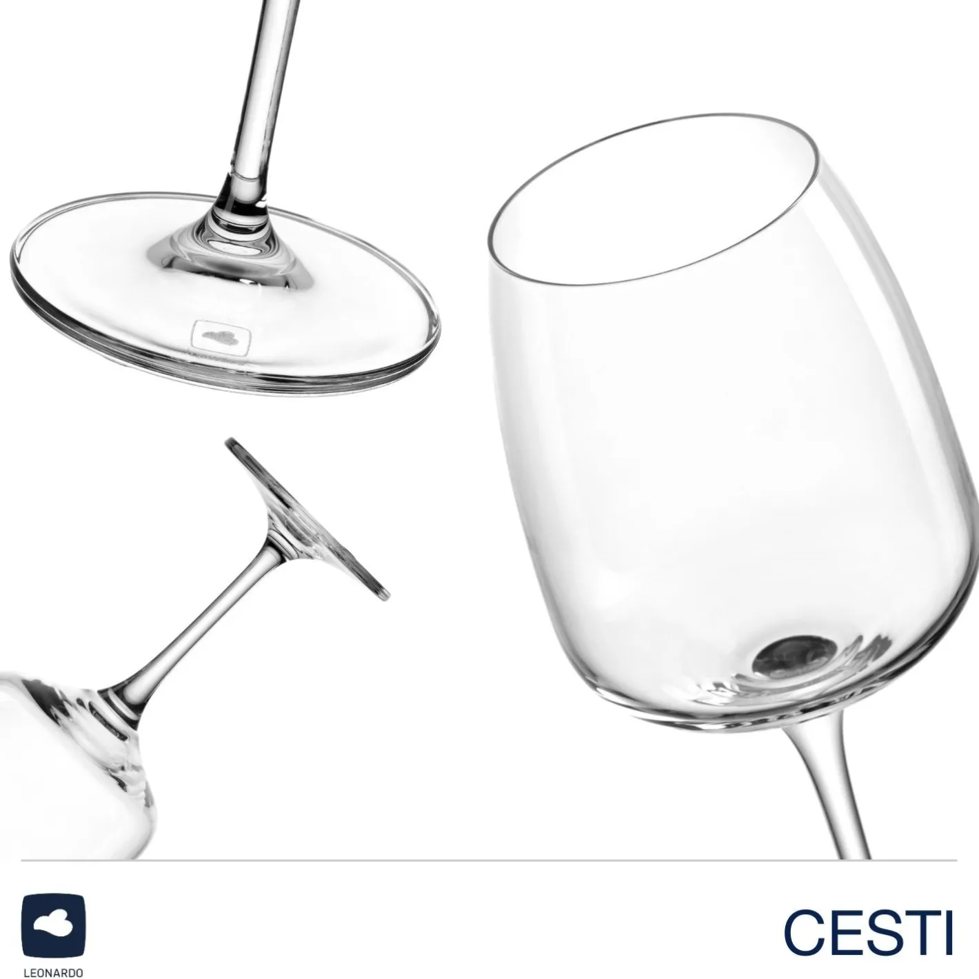 Rieslingglas CESTI 280 ml 6er-Set + Poliertuch*LEONARDO Best
