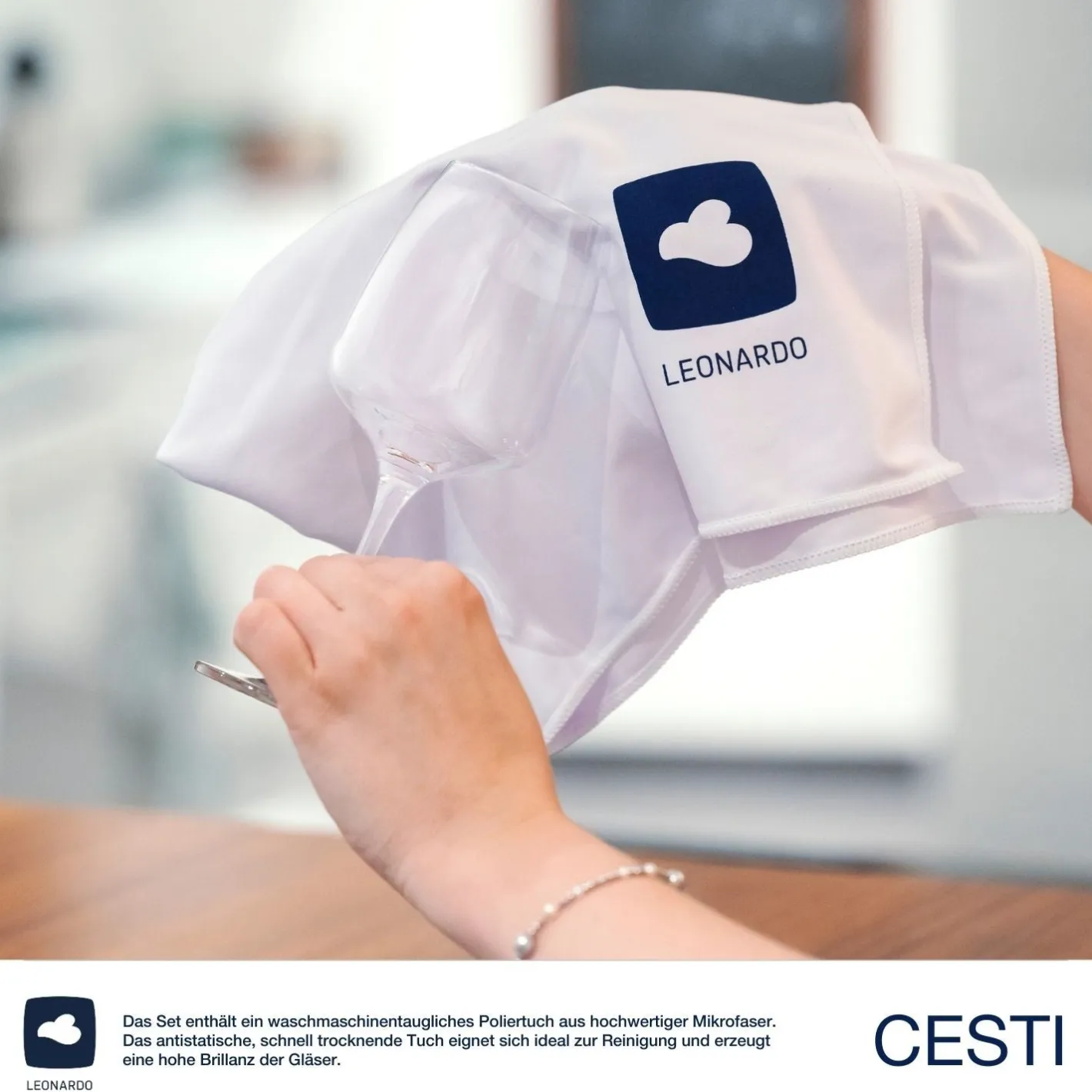 Rieslingglas CESTI 280 ml 6er-Set + Poliertuch*LEONARDO Best