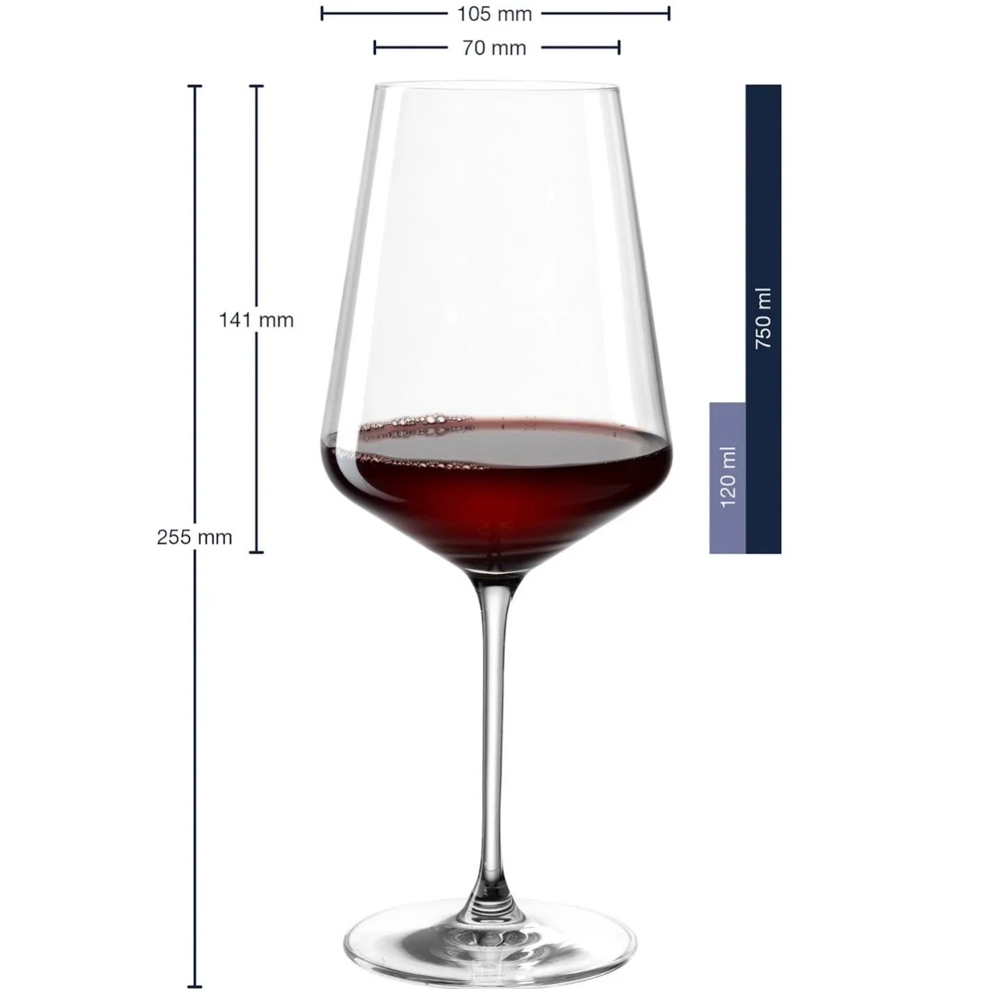 Rotweinglas PUCCINI 750 ml mit Ebbe/ Flut Gravur*LEONARDO Hot