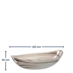Schale ALABASTRO 32 cm beige oval*LEONARDO Best