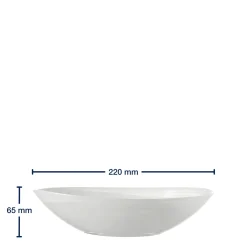 Schale ALABASTRO 22 cm weiß oval*LEONARDO Online