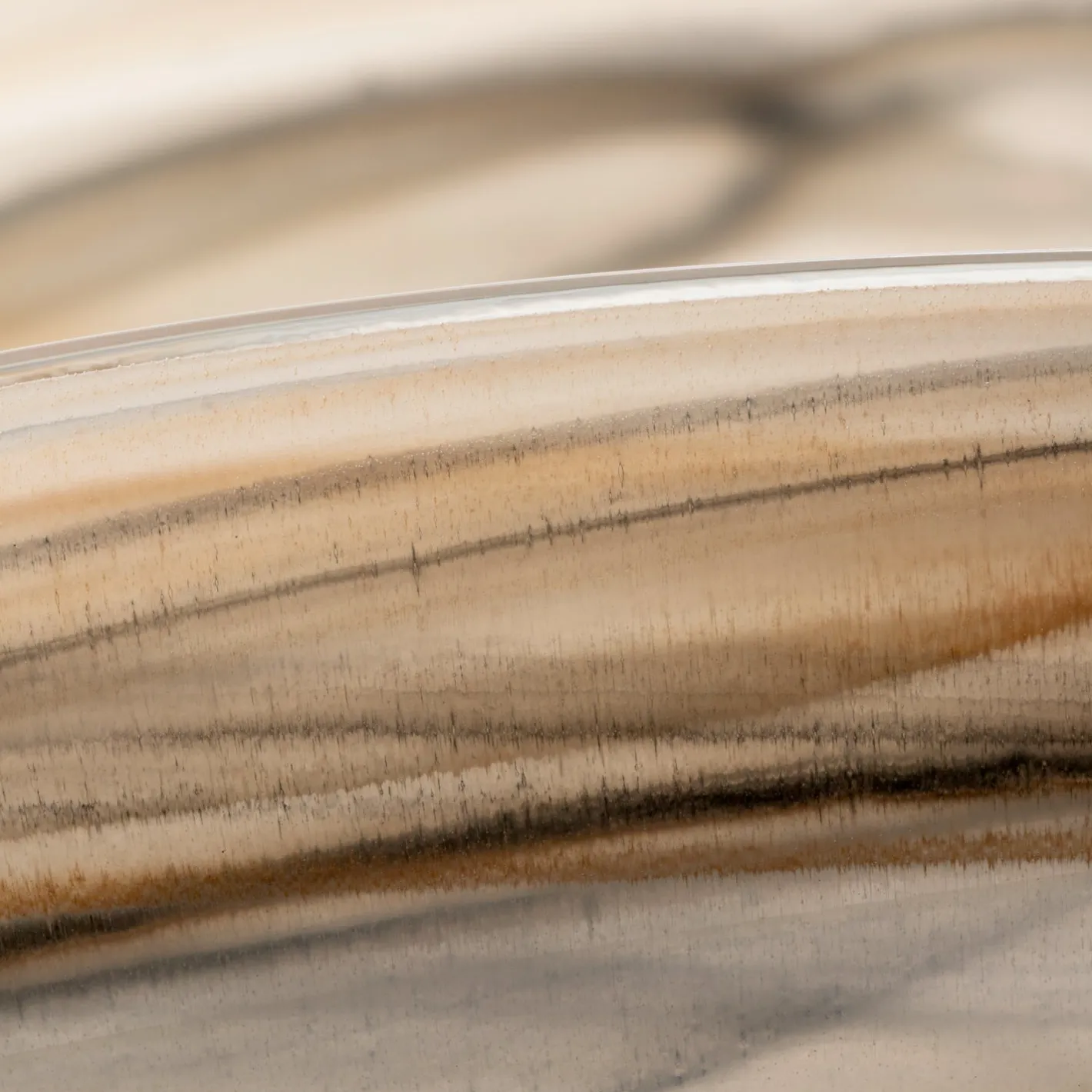 Schale ALABASTRO 27 cm x 15 cm beige/schwarz*LEONARDO Discount