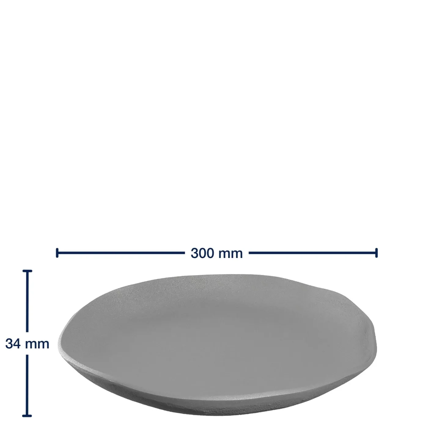 Schale CASOLARE 30 cm grau Aluminium*LEONARDO Best