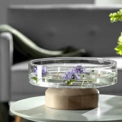 Schale LEGNO 27 cm auf Holzsockel*LEONARDO Sale