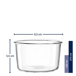 Schale VETRO 9 cm 2er-Set + 2 Eislöffel*LEONARDO Discount