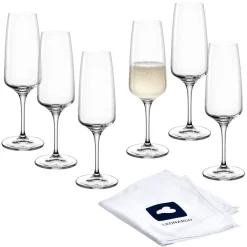 Sektglas CESTI 240 ml 6er-Set + Poliertuch*LEONARDO Online