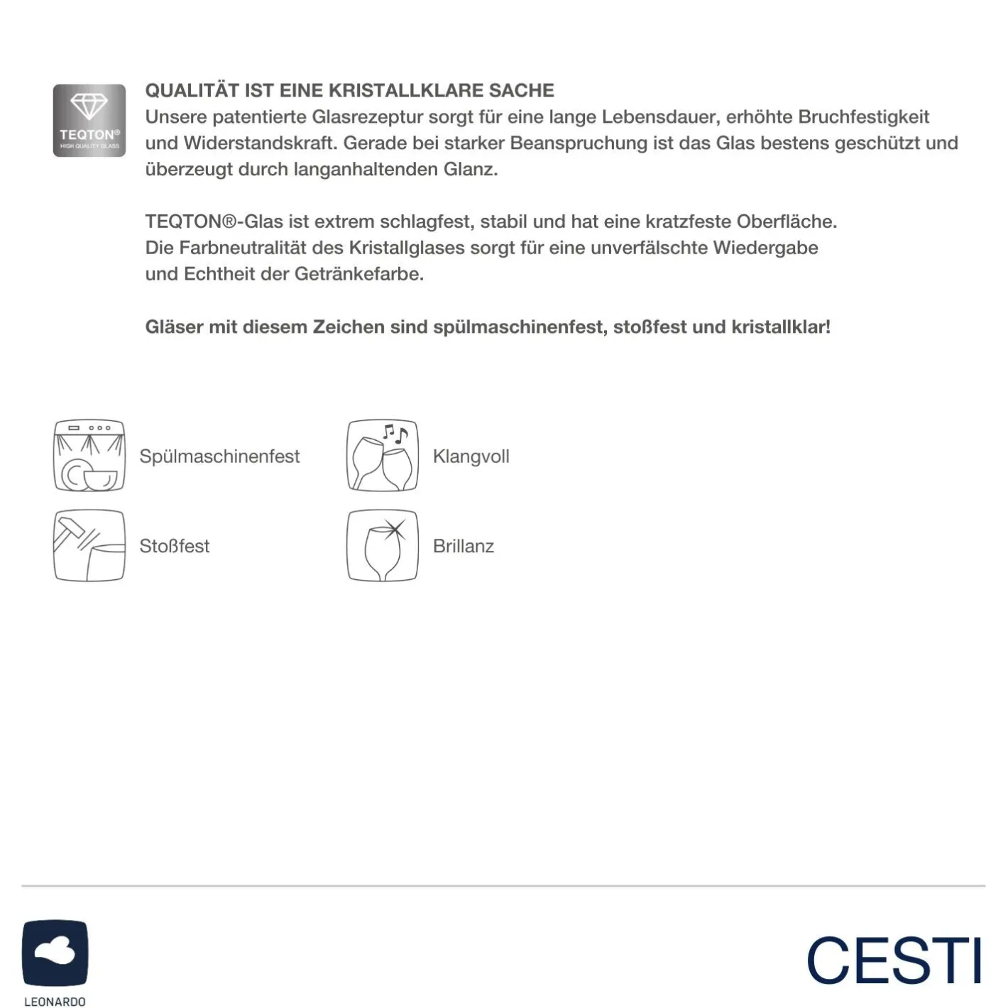 Sektglas CESTI 240 ml 6er-Set + Poliertuch*LEONARDO Online