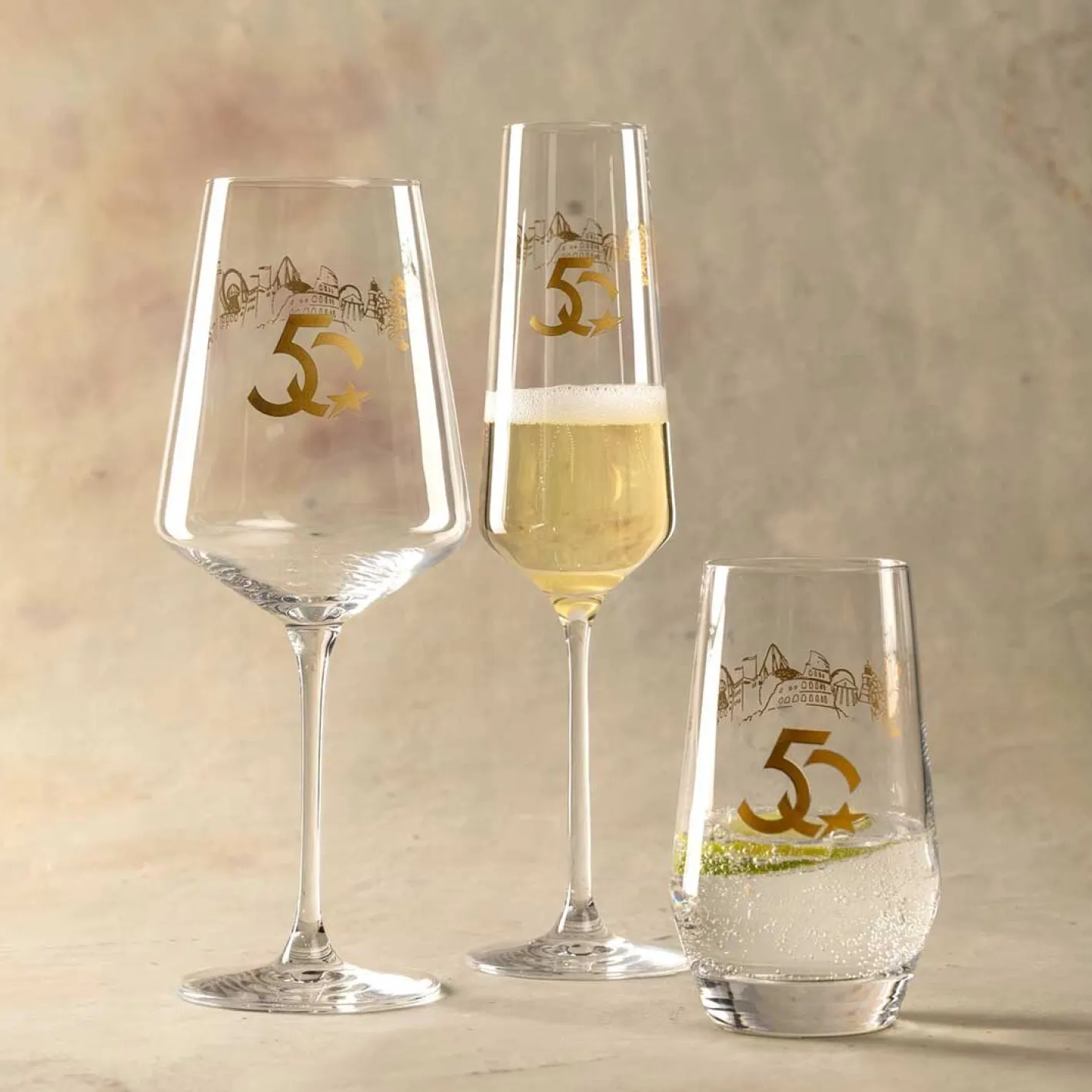 Sektglas Europa-Park Silhouette 50 Jahre 280 ml*LEONARDO Discount